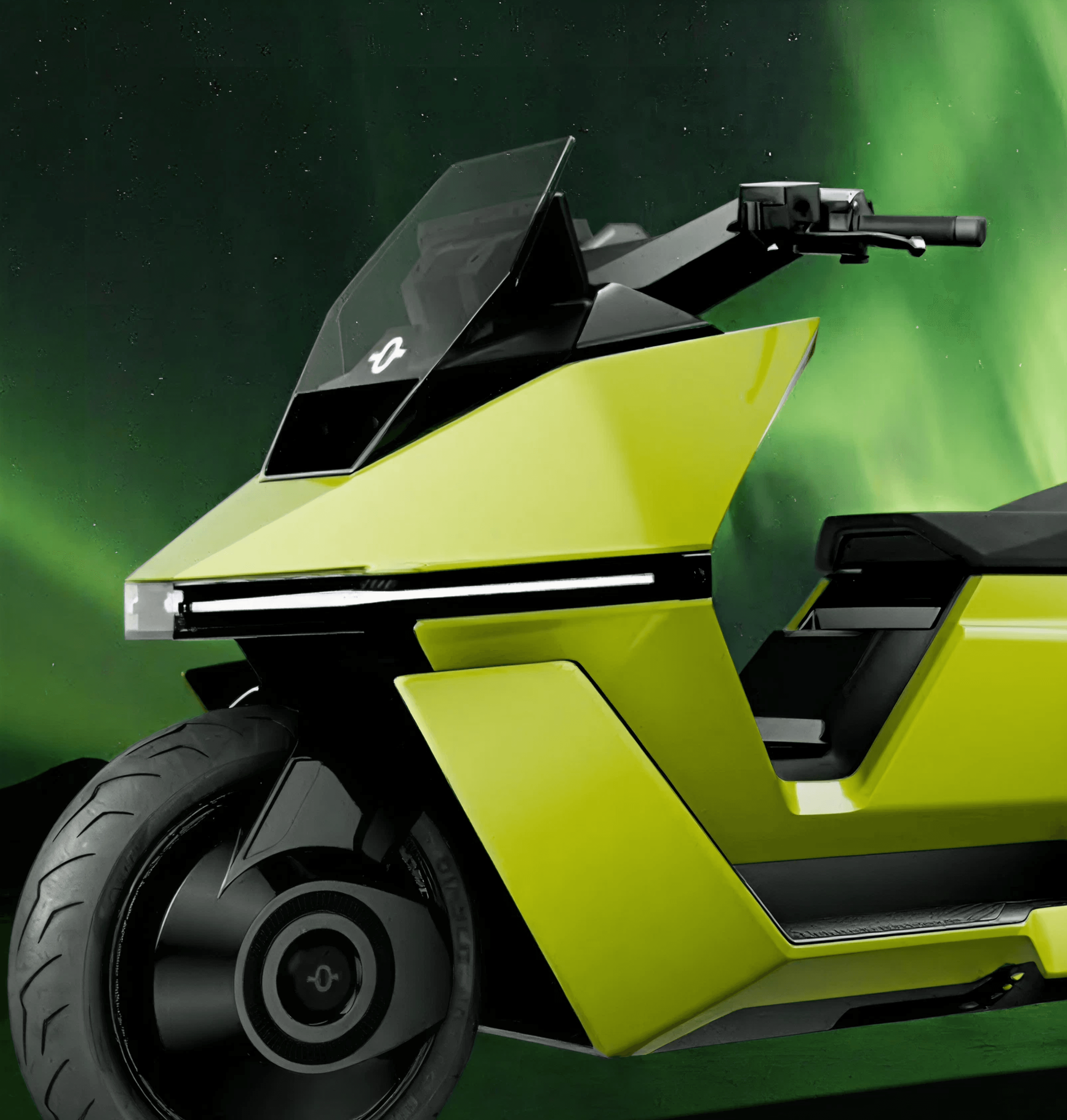 OMO X electric scooter preview for Aurora green finish.